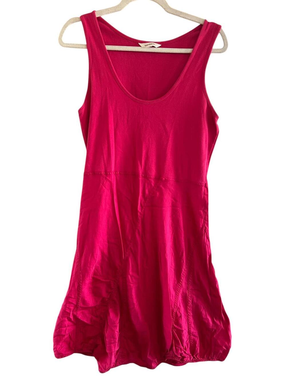 Sandwich Pink Cotton Bubble Hem Midi Dress Sleeveless Tank M - Picture 4 of 11